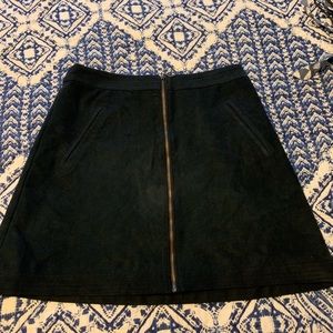 Abercrombie & Fitch black suede skirt